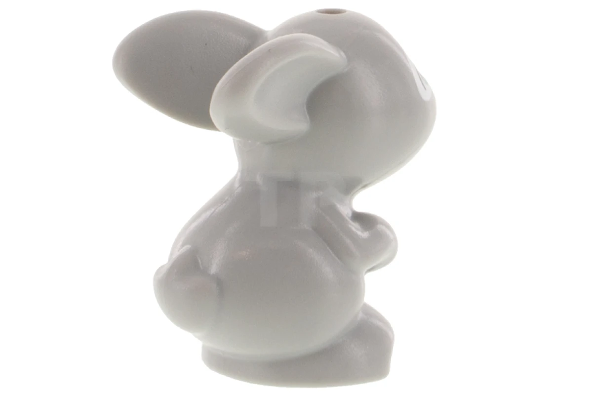 LEGO&reg; 6331493 - 34050pb02 - Bunny / Rabbit, Friends, Sitting with Dark Turquoise Eyes, Black Nose and Mouth and White Muzzle Pattern