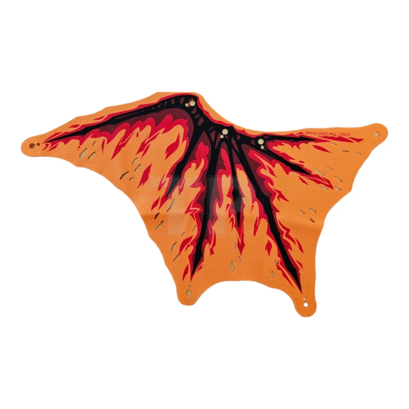 LEGO&reg; 6341971 - bb1183 - Aile de dragon, gauche avec motifs d'os et de flammes (tissu)
