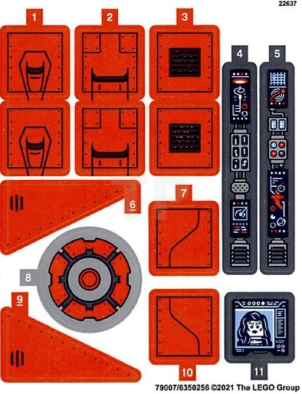 LEGO&reg; 6350256 - Aufkleber für Set 76193