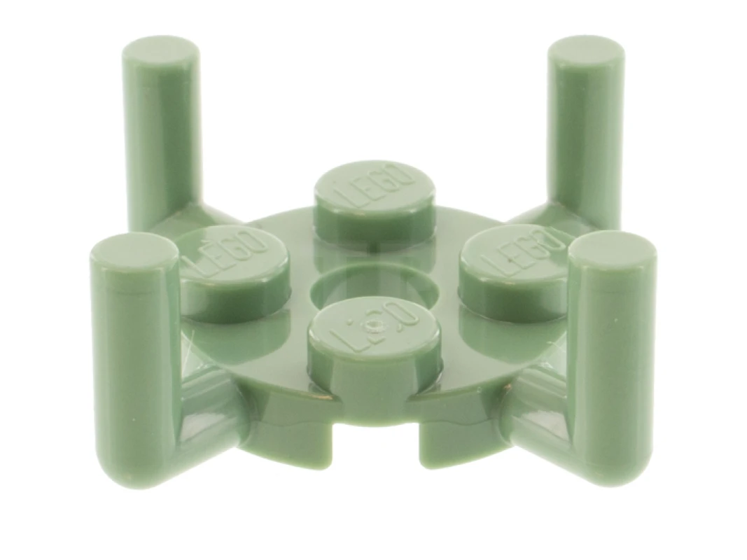 LEGO&reg; 6329274 - 98284 - Plate, Round 2 x 2 with Pin Hole and 4 Arms Up