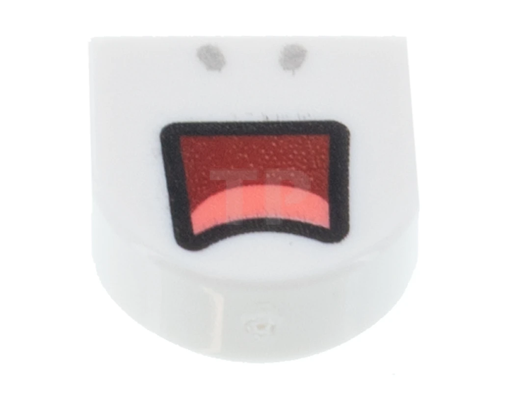 LEGO&reg;  - 24246pb020 - Tile 1 x 1 Half Circle with Mouth and Tongue Pattern