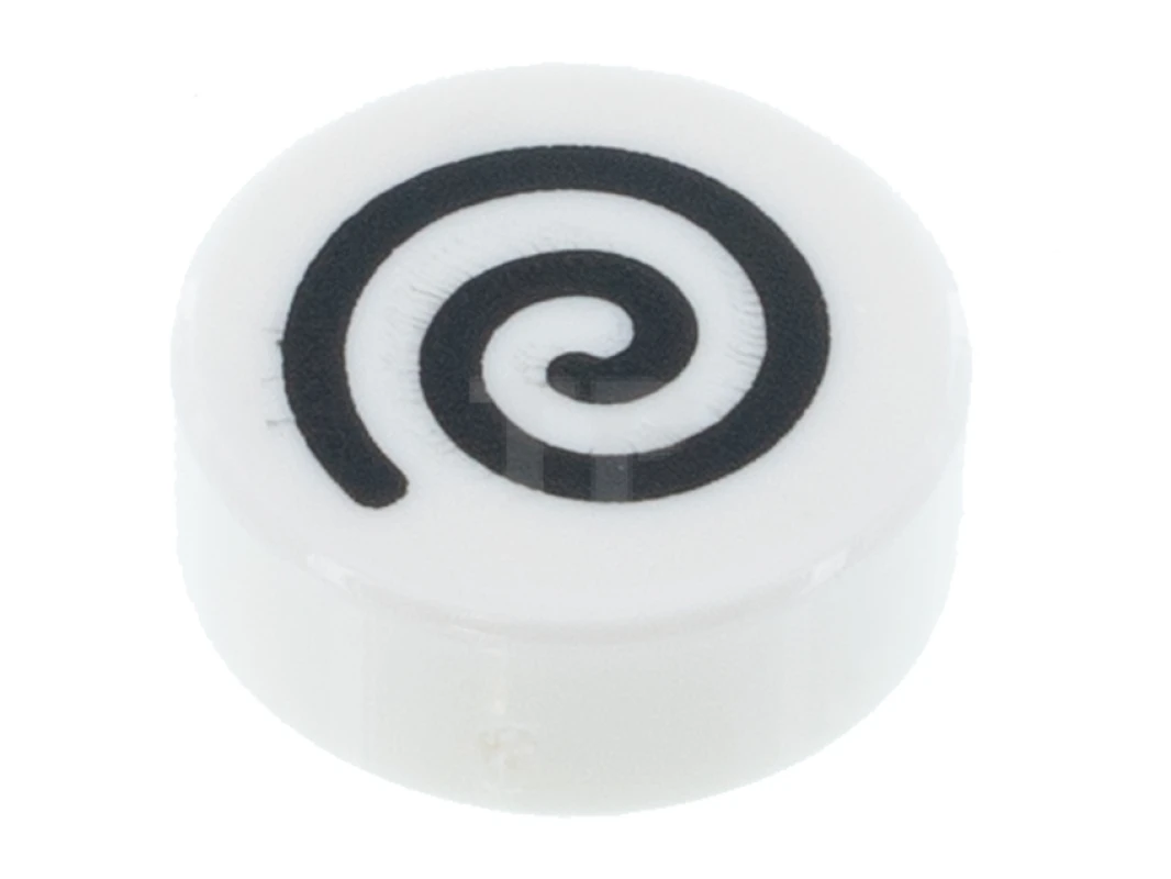LEGO&reg;  - 98138pb199 - Carreau 1 x 1 rond avec motif en spirale