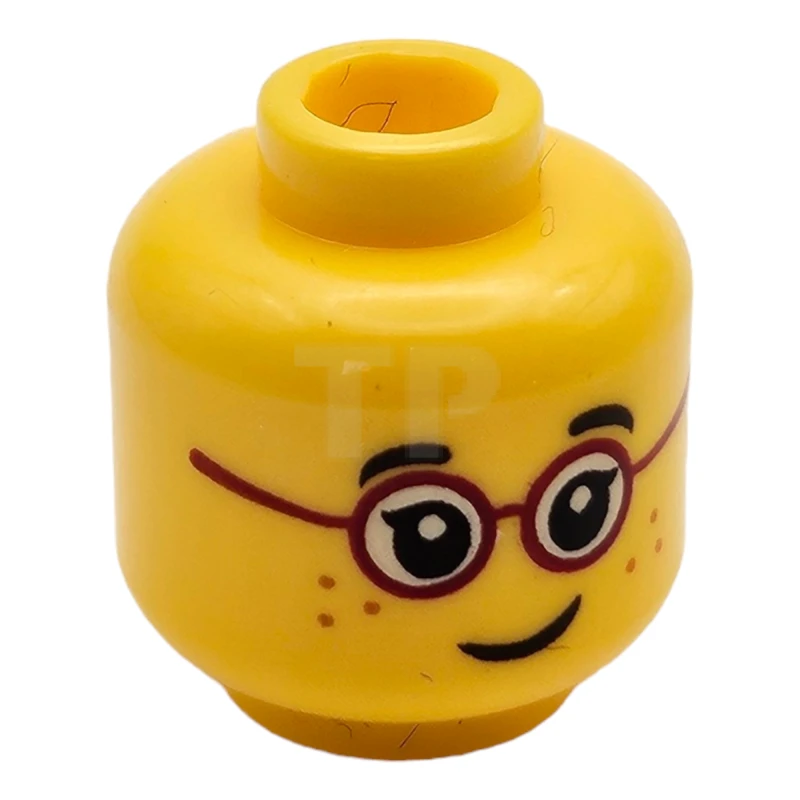 LEGO&reg; 6153341 - 3626cpb1565 - Head Minifig with Glasses and Freckles Pattern