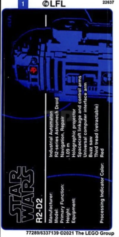 LEGO&reg; 6337139 - Autocollant pour l'ensemble 75308