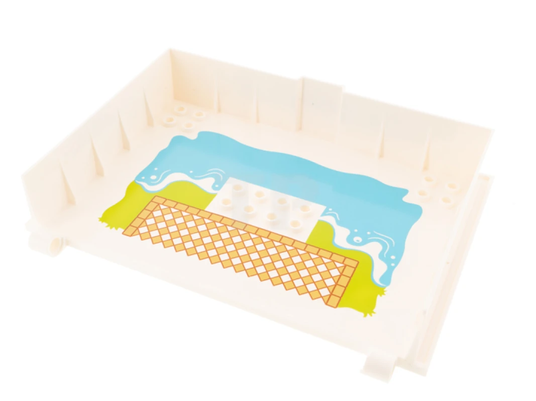 LEGO&reg; 6354184 - 65196pb06 - Container - Book Cover 16 x 12 x 2 2/3 Half with Tile Floor Pattern (Storybook)