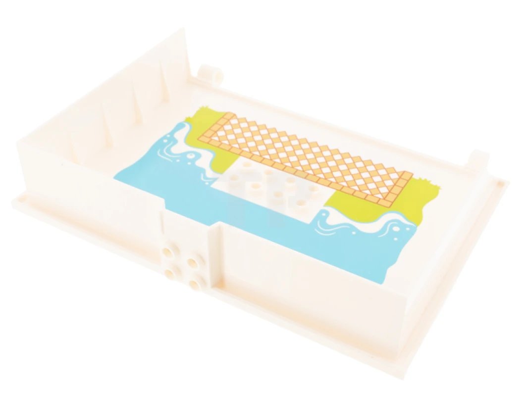 LEGO&reg; 6354184 - 65196pb06 - Container - Book Cover 16 x 12 x 2 2/3 Half with Tile Floor Pattern (Storybook)