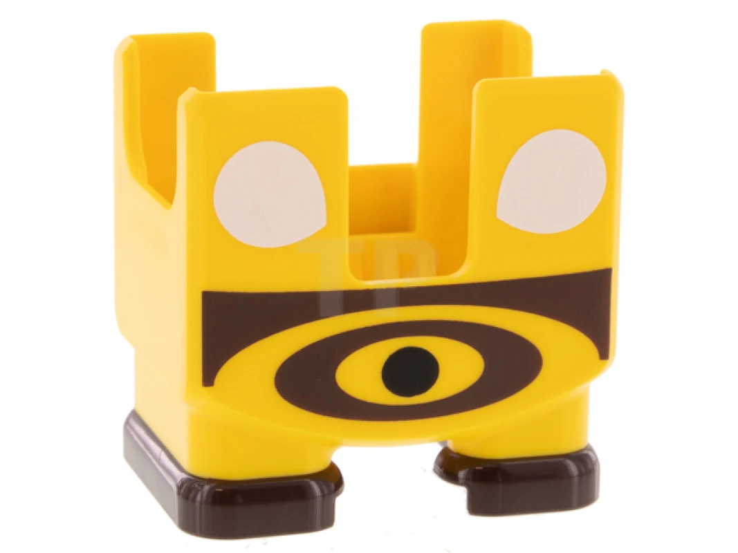 LEGO&reg; 6348181 - 78948pb01 - Large Figure Part, Mario Overalls with Dark Brown Shoes and Stripes, White Wings and Black Stinger Pattern