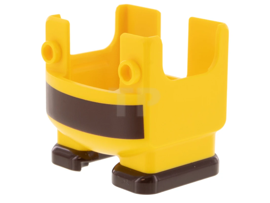 LEGO&reg; 6348181 - 78948pb01 - Large Figure Part, Mario Overalls with Dark Brown Shoes and Stripes, White Wings and Black Stinger Pattern