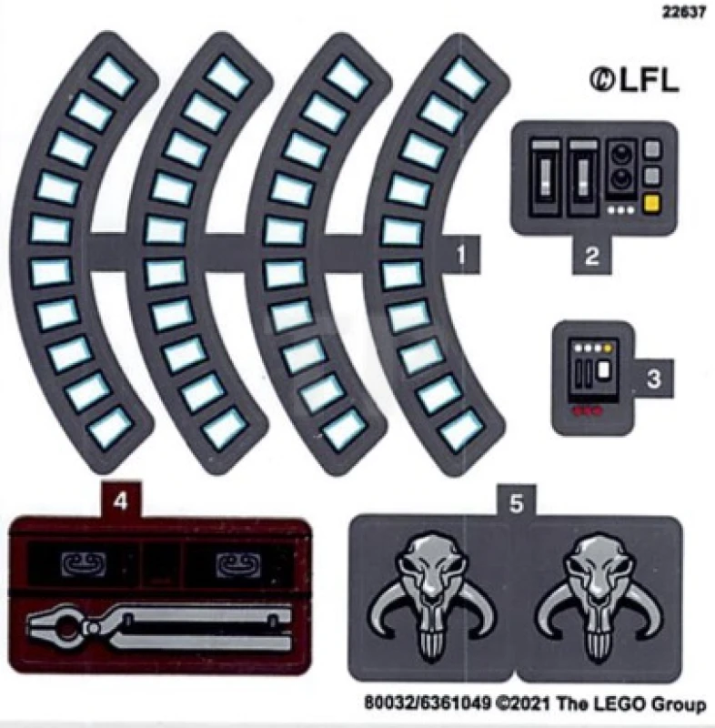 LEGO&reg; 6361049 - Sticker for Set 75319