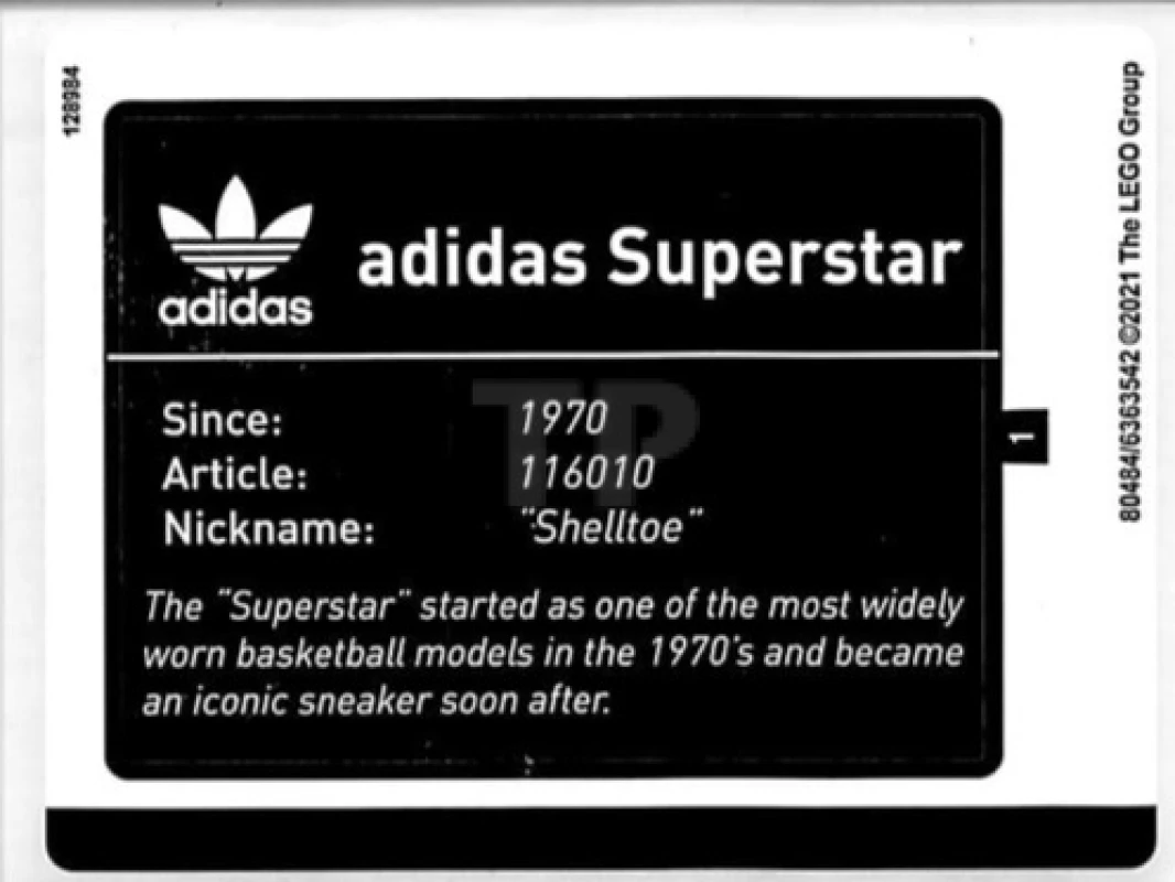 LEGO&reg;  - Adesivo per il set 10282