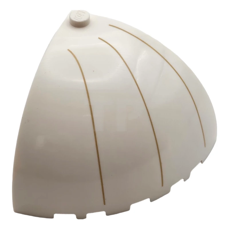 LEGO&reg; 6333991 - 76776pb001L - Slope 5 x 5 x 3 1/3 Dome Top Quarter with Lines Pattern (Left)
