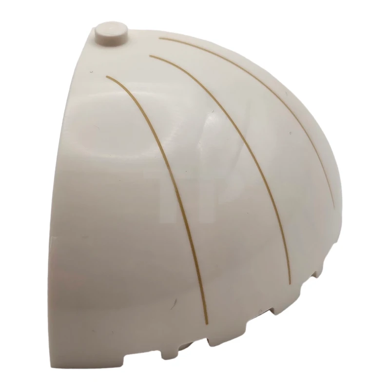 LEGO&reg; 6354881 - 76776pb001R - Slope 5 x 5 x 3 1/3 Dome Top Quarter with Lines Pattern (Right)