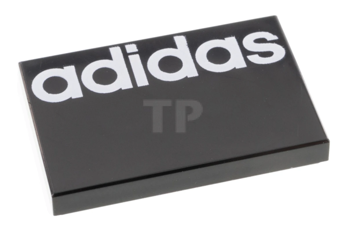 LEGO&reg; 6333987 - 26603pb180 - Tile 2 x 3 with 'adidas' Pattern