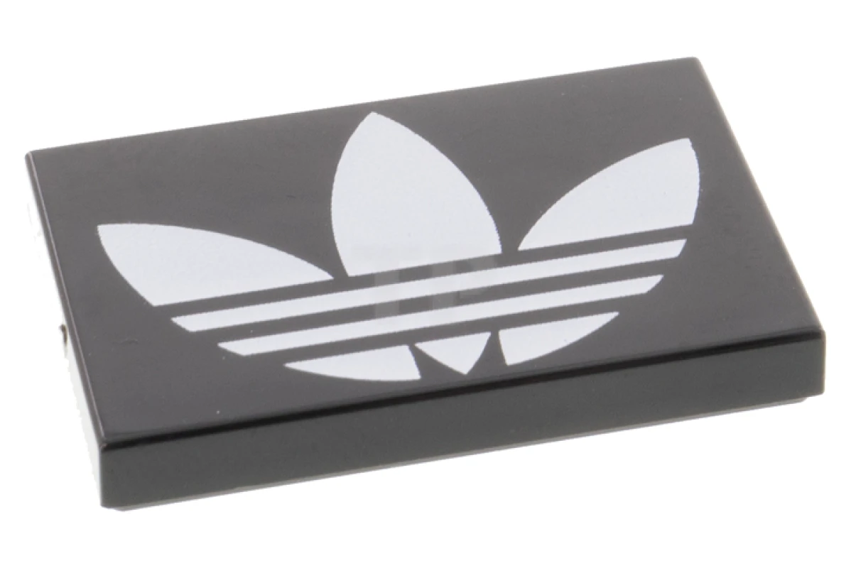 LEGO&reg; 6333986 - 26603pb179 - Tegel 2 x 3 met Adidas Trefoil Logo Patroon