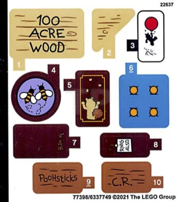 LEGO&reg; 6337749 - Autocollant pour l'ensemble 21326 - Feuille 1