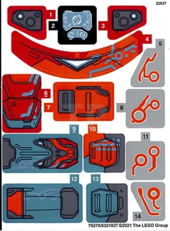 LEGO&reg; 6351837 - Autocollant pour l'ensemble 76194