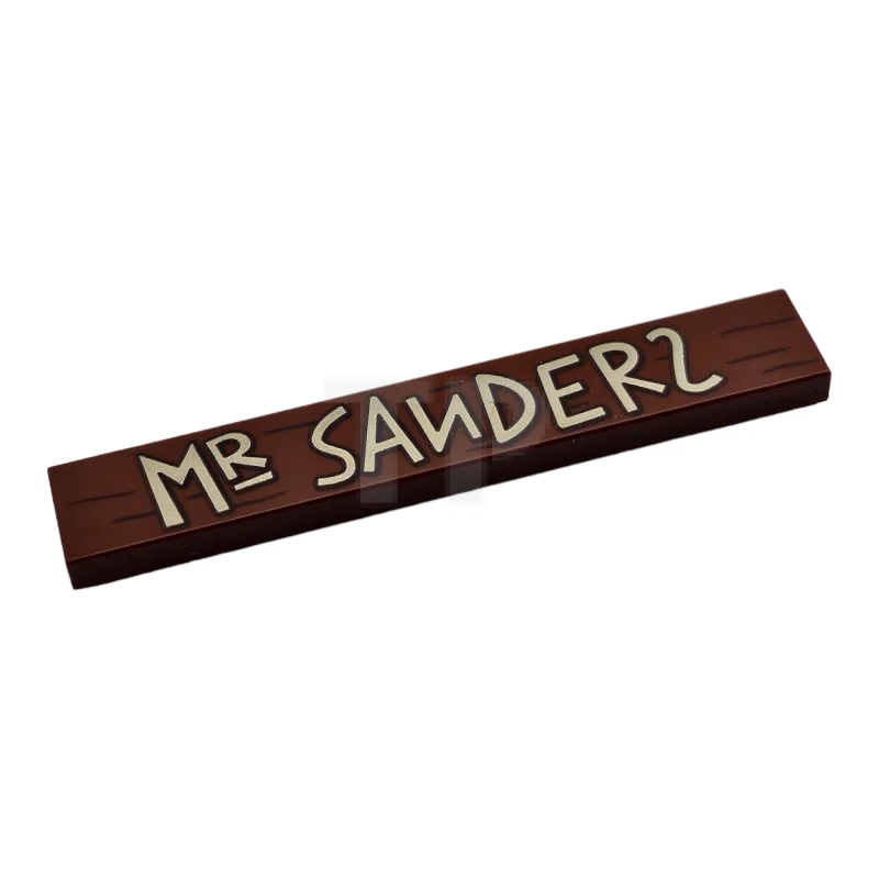 LEGO&reg; 6636pb270 - 6338511 - Tile 1 x 6 with 'MR SANDERS' Pattern