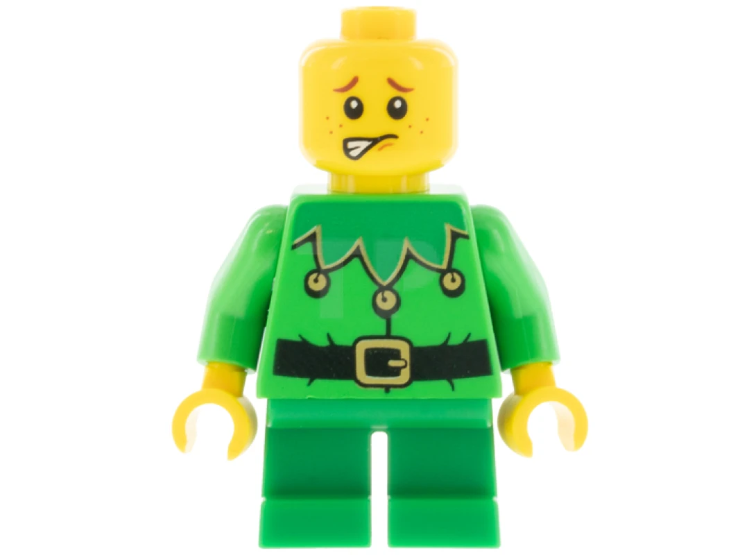 LEGO&reg; hol204 Elfo - Colletto smerlato verde con campanelle e lentiggini