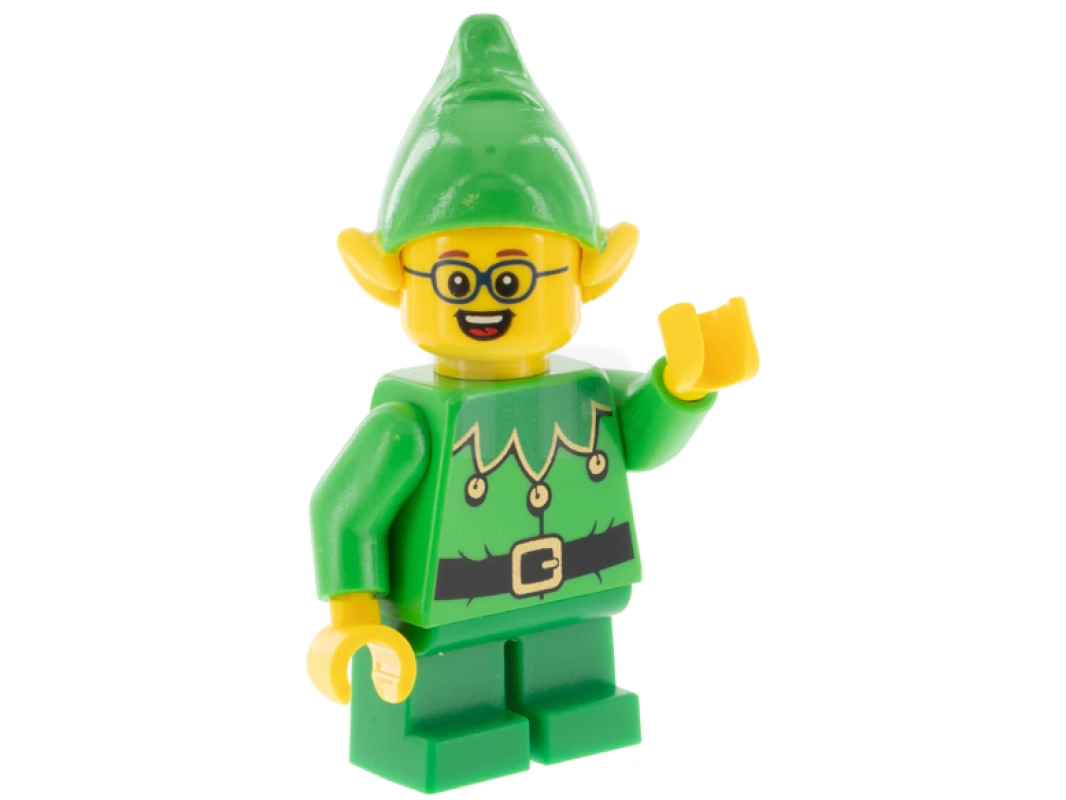 LEGO&reg; hol205 Elfo - Collare verde smerlato con campanelle e occhiali