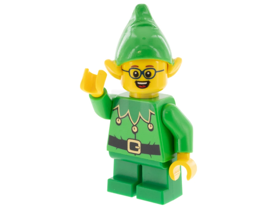 LEGO&reg; hol205 Elfo - Collare verde smerlato con campanelle e occhiali