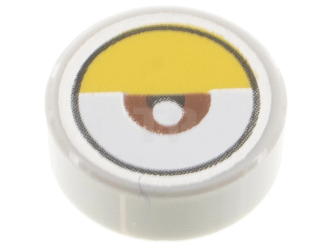 LEGO&reg; 6303535 - 98138pb205 - Piastrelle 1 x 1 rotonde con motivo a occhiello