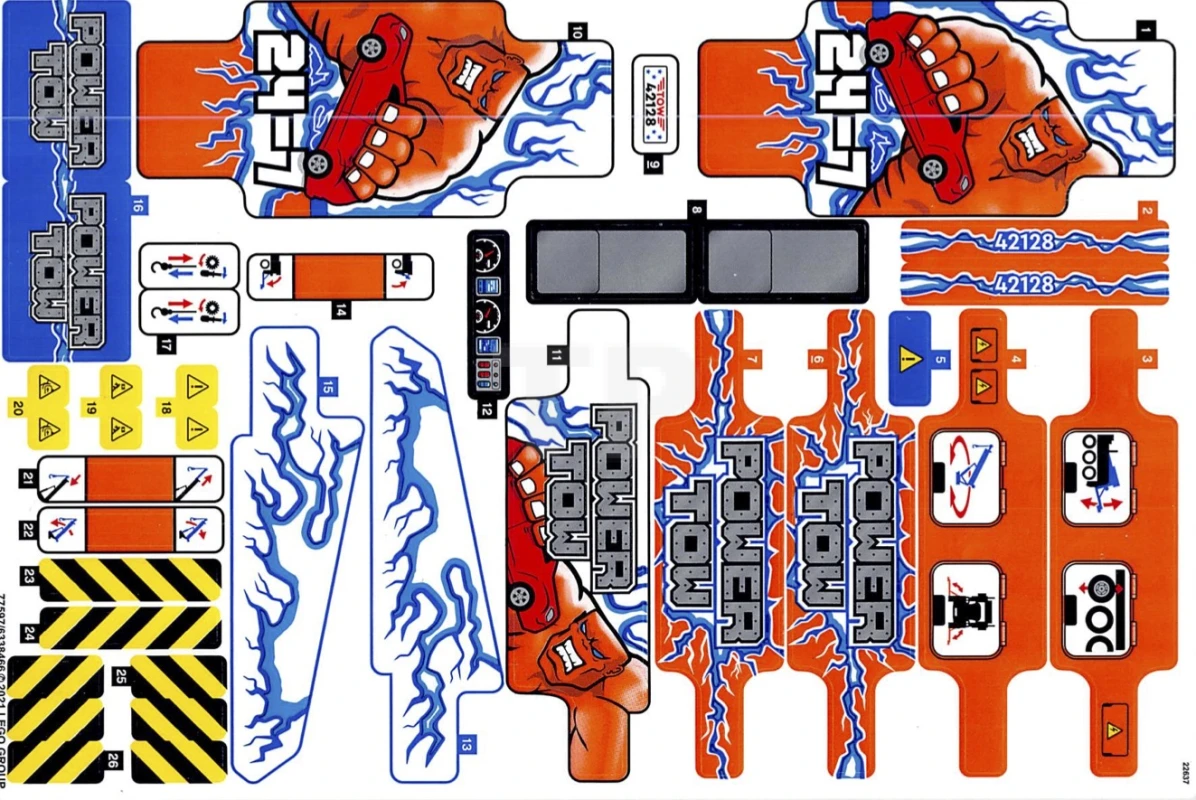 LEGO&reg; 6338466 - Adesivo per il set 42128