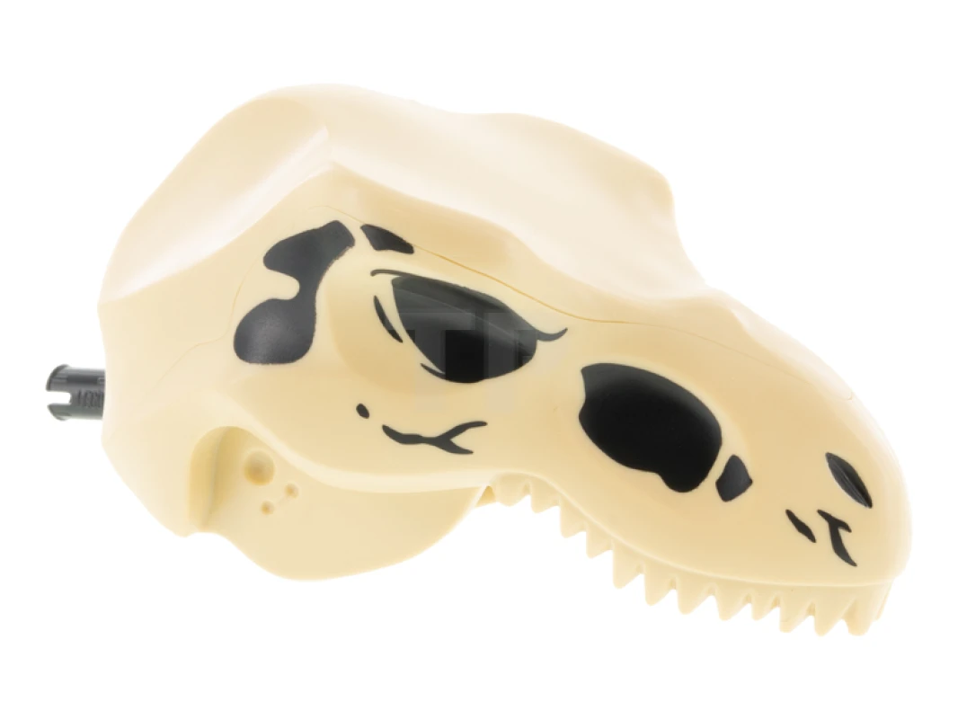 LEGO&reg; 6364783 - 98161c07pb01 - Dinosaur, Tyrannosaurus Rex Head with Pin, Black Skull Pattern