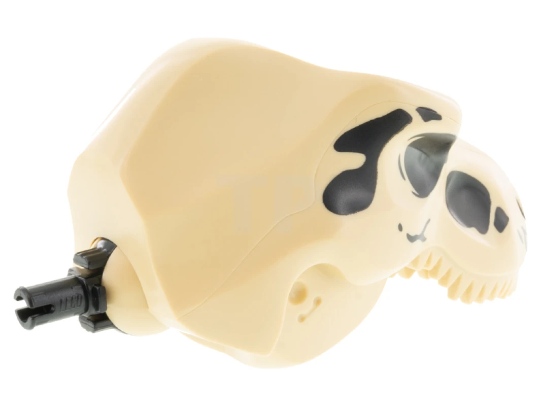 LEGO&reg; 6364783 - 98161c07pb01 - Dinosaur, Tyrannosaurus Rex Head with Pin, Black Skull Pattern