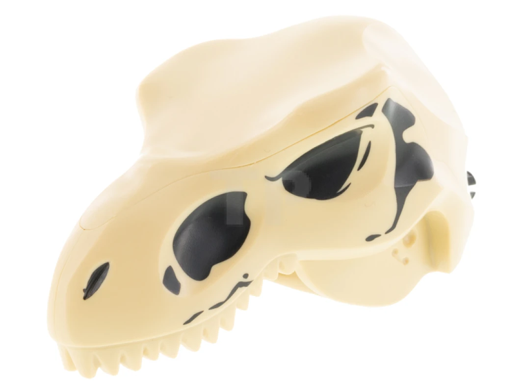 LEGO&reg; 6364783 - 98161c07pb01 - Dinosaur, Tyrannosaurus Rex Head with Pin, Black Skull Pattern