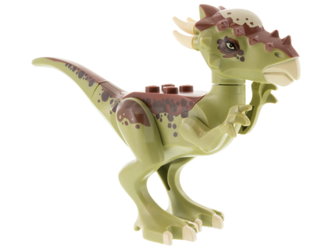 LEGO&reg;  - Styg02 - Dinosaurus Stygimoloch met roodbruine rug en donkerbruin vlekkenpatroon