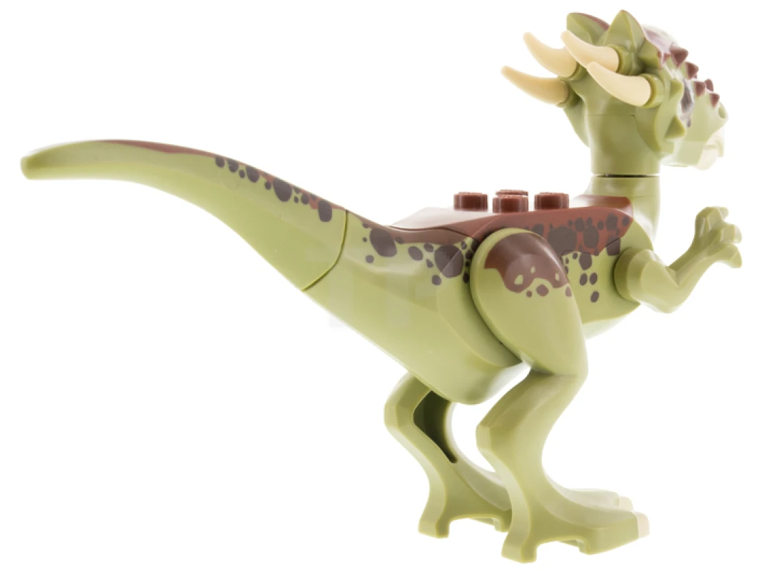LEGO&reg;  - Styg02 - Dinosaurus Stygimoloch met roodbruine rug en donkerbruin vlekkenpatroon