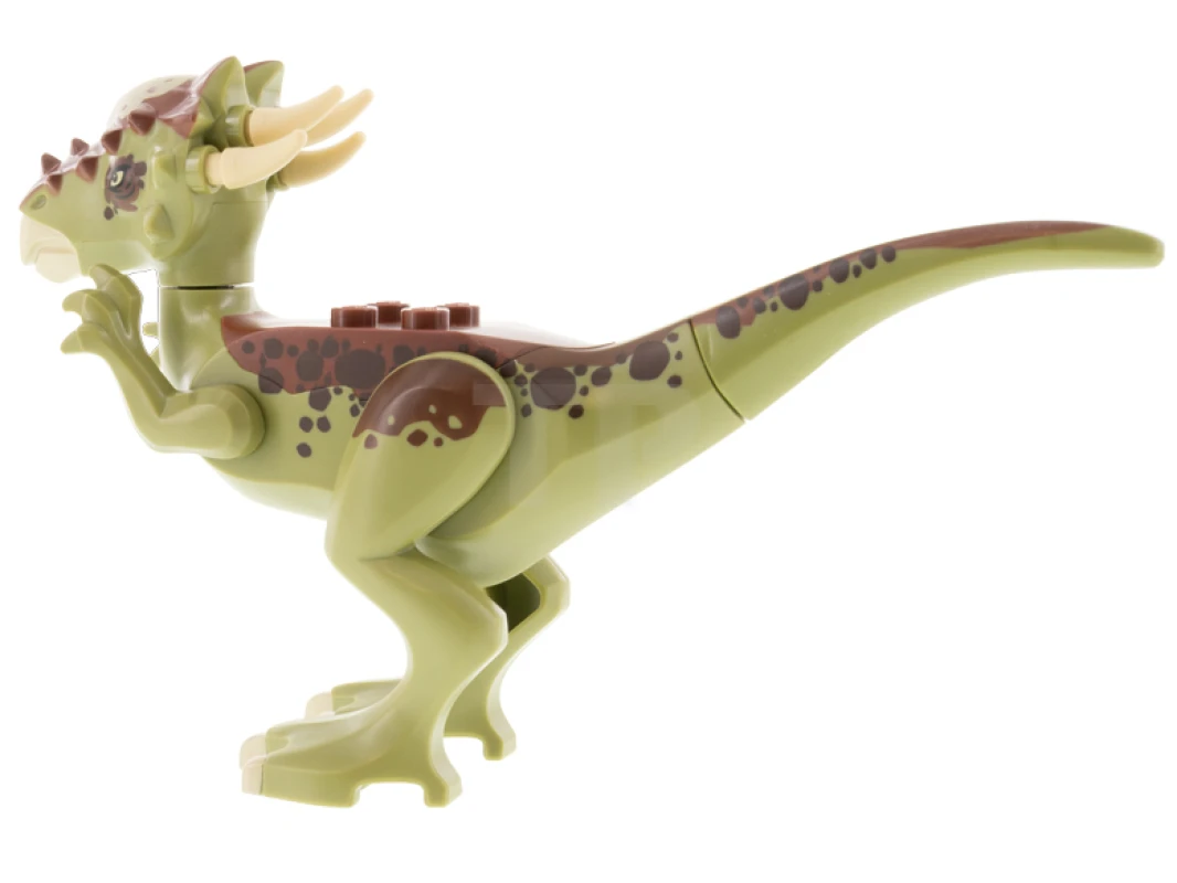 LEGO&reg;  - Styg02 - Dinosaurus Stygimoloch met roodbruine rug en donkerbruin vlekkenpatroon