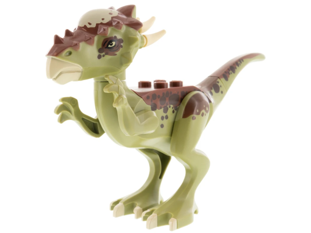 LEGO&reg;  - Styg02 - Dinosaurus Stygimoloch met roodbruine rug en donkerbruin vlekkenpatroon