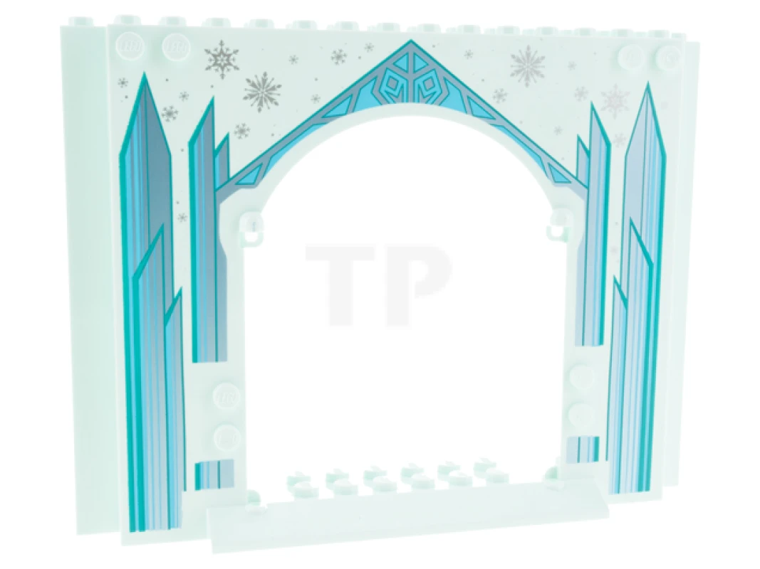 LEGO&reg; 6345839 - 15626pb11 - Panel 4 x 16 x 10 with Arch and Ice Crystals Pattern