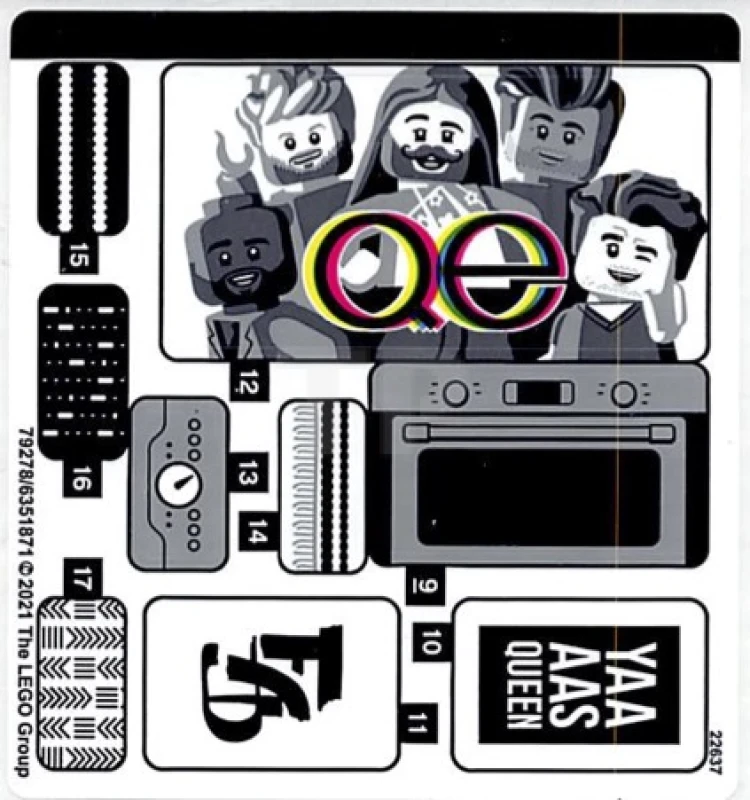 LEGO&reg; 6351871 - Sticker for Set 10291 - Sheet 1