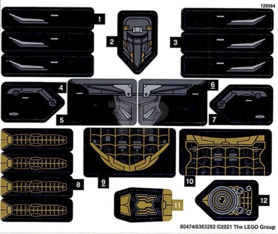 LEGO&reg; 6363262 - Autocollant pour l'ensemble 76195