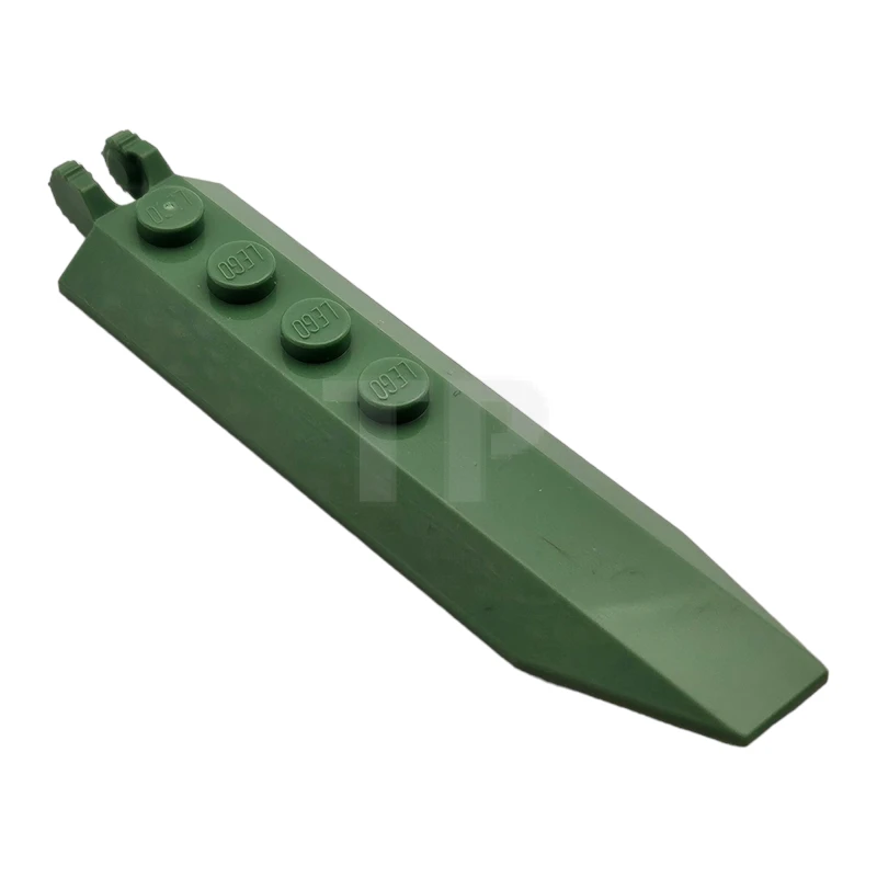 LEGO&reg; 6348241 - 14137 - Plaque à charnière 1 x 8 avec extensions latérales en angle, plaque quadrillée en dessous.