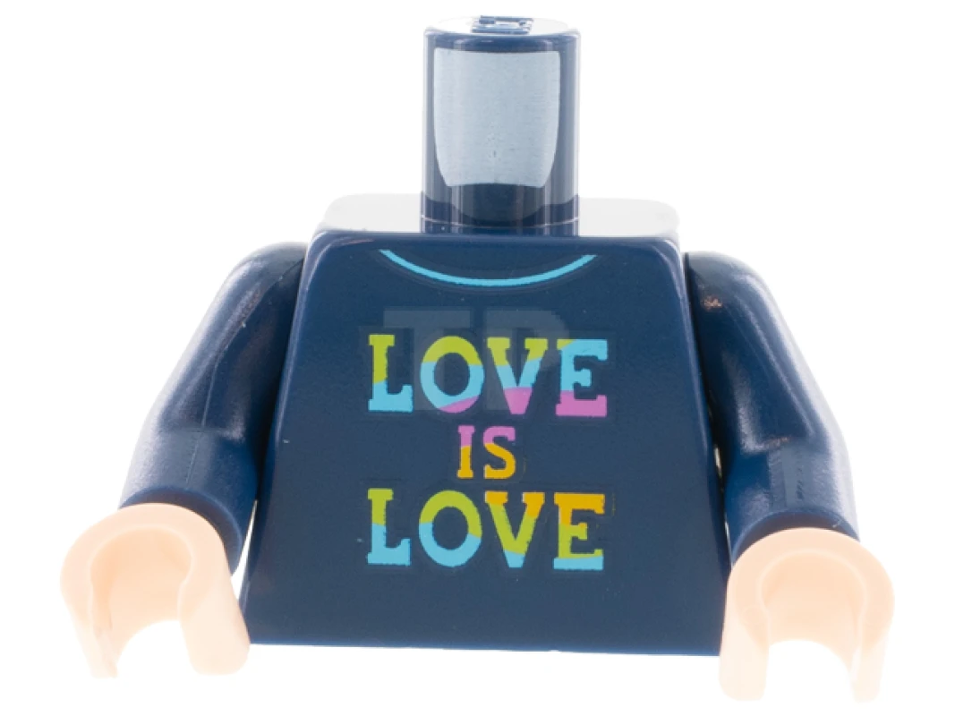 LEGO&reg; 6353716 - 973pb4445c01 - Torso (complete) with 'LOVE IS LOVE' Shirt Pattern