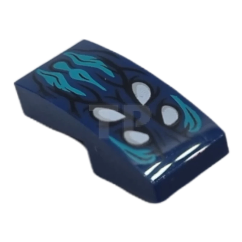 LEGO&reg; 6319989 - 11477pb124 - Slope 2 x 1 x 2/3 Curved with Eyes Pattern