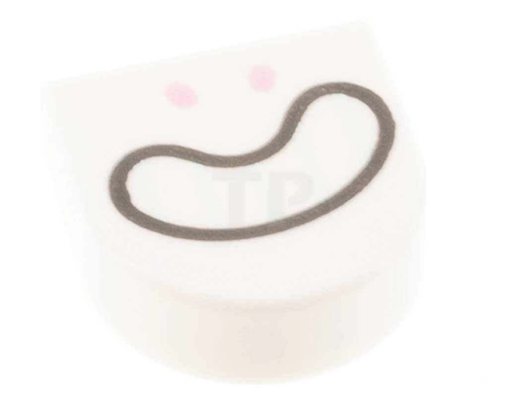 LEGO&reg; 24246pb034 - 6337923 - Tile 1 x 1 Half Circle with Smile Pattern