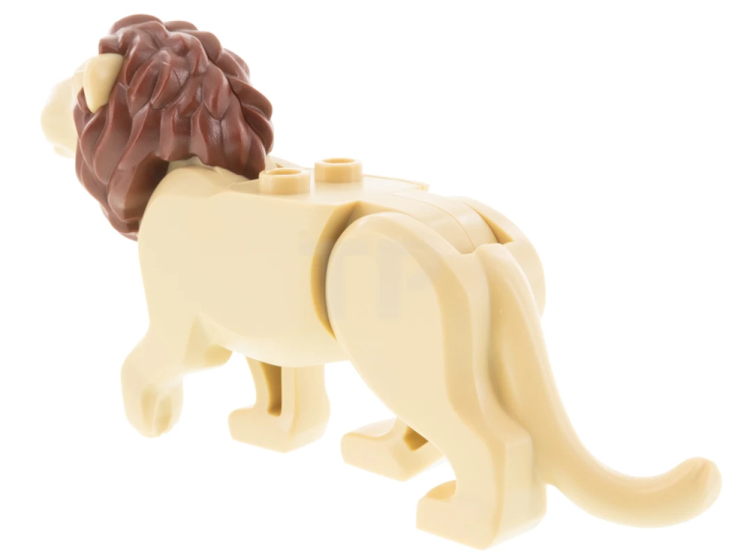 LEGO&reg; 6340155 - bb0787c04pb02 - Cat, Large (Lion) with Reddish Brown Mane, Nougat Eyes, Nougat Nose and White Muzzle Pattern