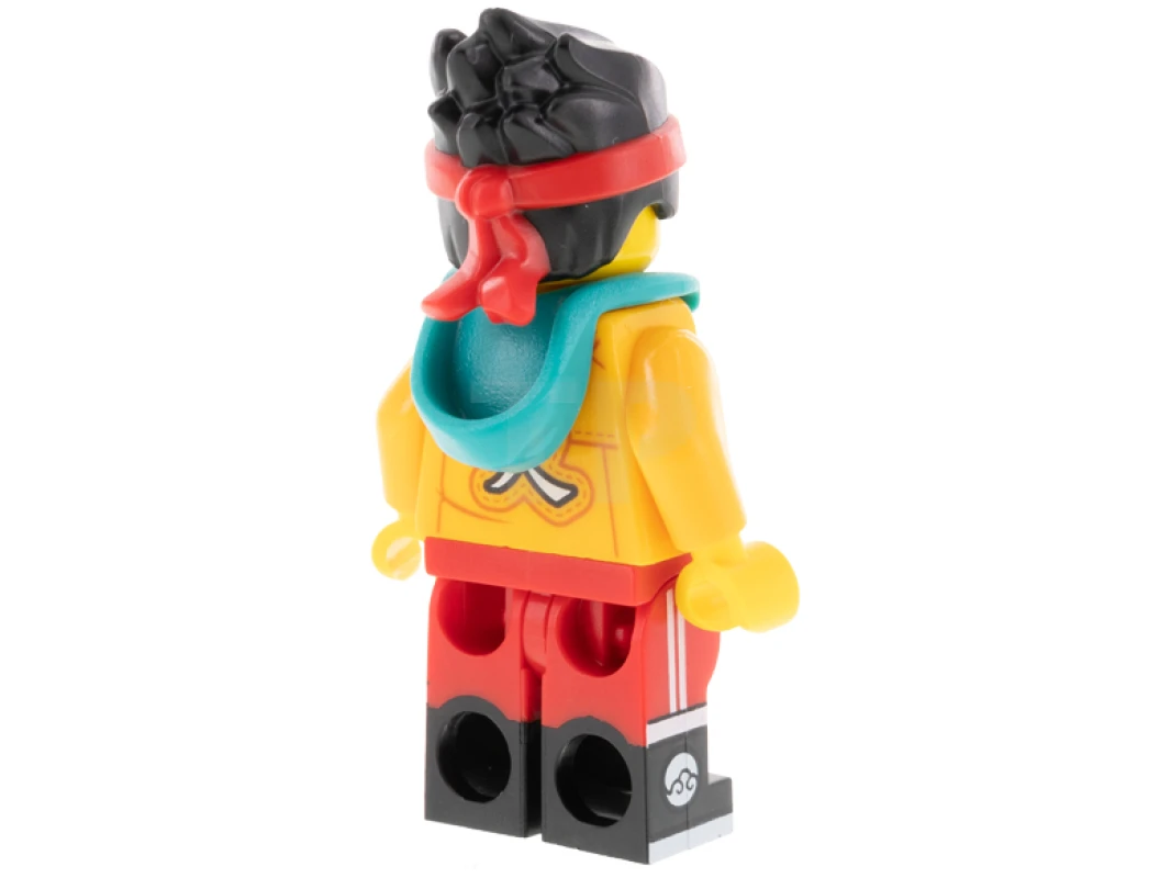 LEGO&reg; mk041 Monkie Kid - Bright Light Orange Jacket, Dark Turquoise Hood (Golden Eyes)
