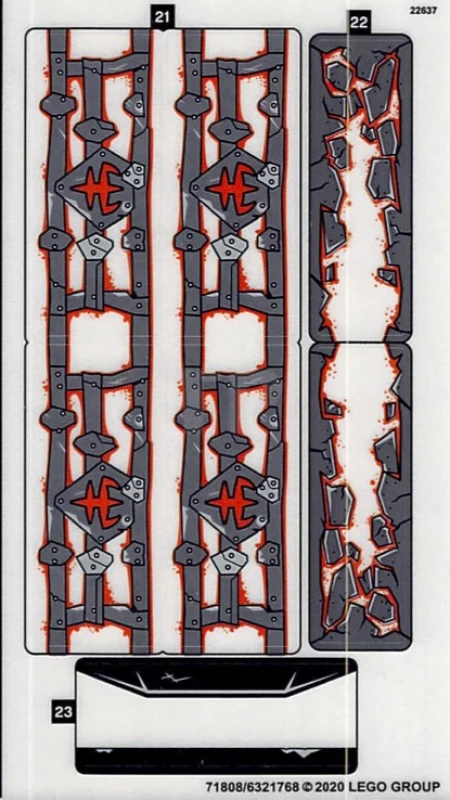 LEGO&reg; 6321768 - Autocollant pour l'ensemble 80016 - Feuille 2