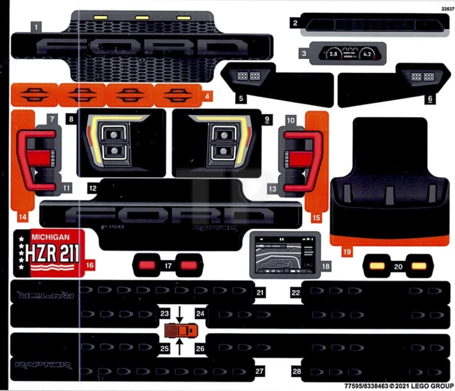 LEGO&reg; 6338463 - Sticker for Set 42126