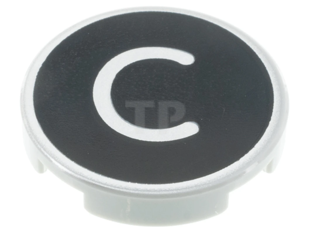 LEGO&reg; 6352997 - 14769pb424 - Tile 2 x 2 Round with Bottom O and Letter C Pattern