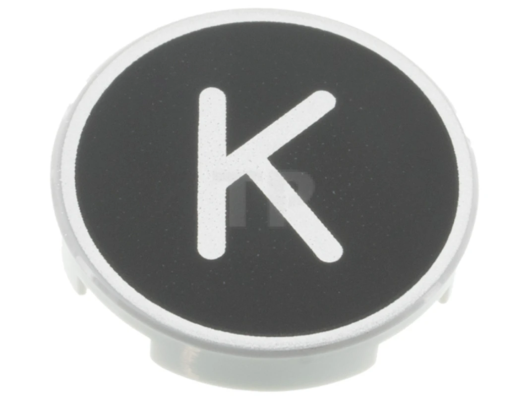 LEGO&reg; 6352993 - 14769pb432 - Tile 2 x 2 Round with Bottom O and Letter K Pattern