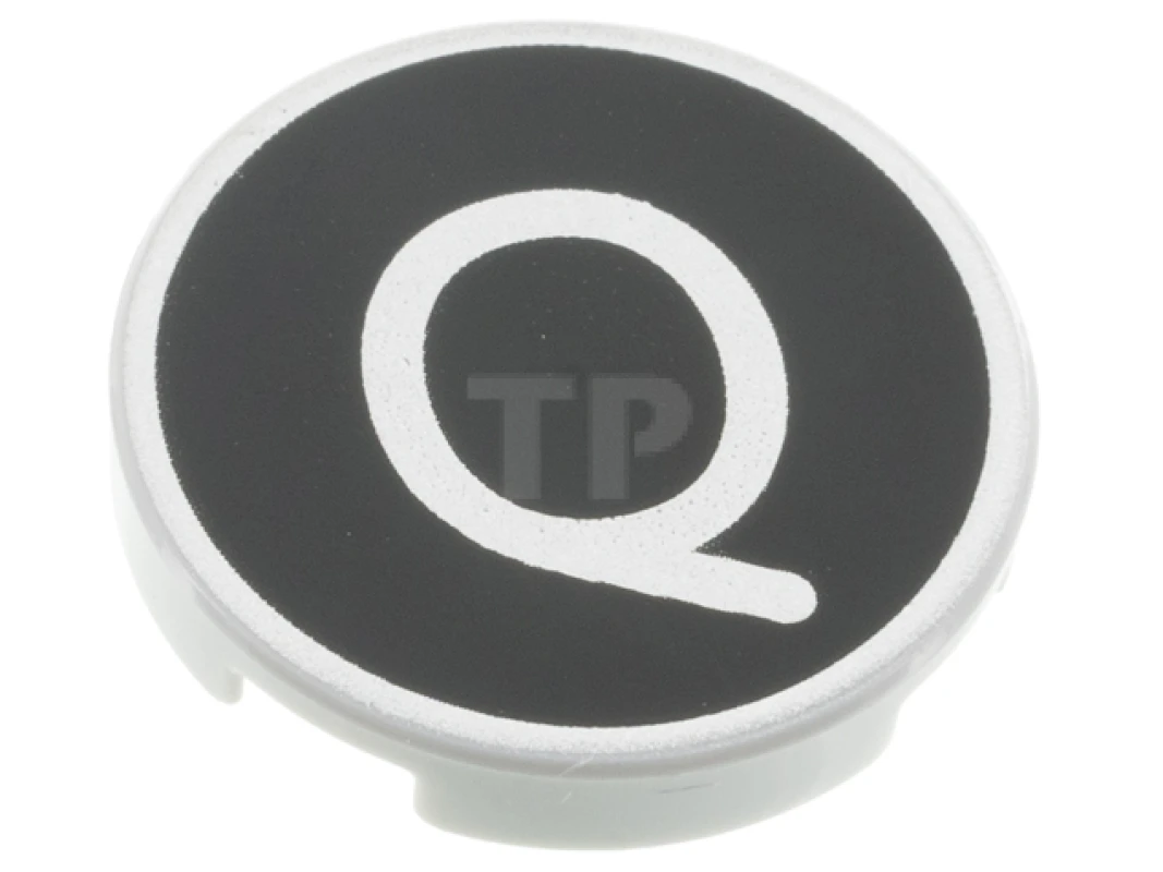 LEGO&reg; 6352941 - 14769pb438 - Tile 2 x 2 Round with Bottom O and Letter Q Pattern