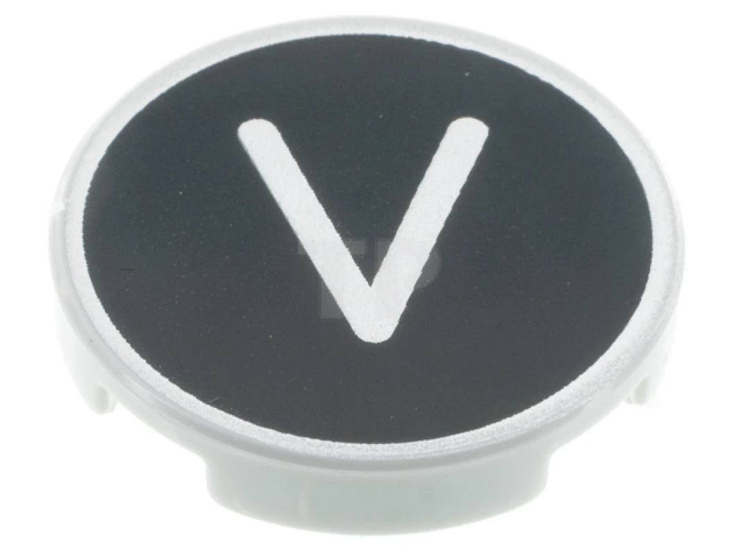 LEGO&reg; 6352999 - 14769pb443 - Fliese 2 x 2 Rund mit Boden O und Buchstaben V-Muster