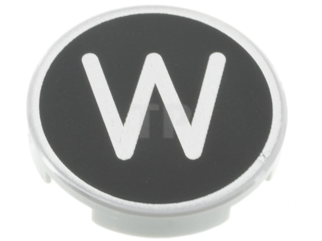 LEGO&reg; 6352976 - 14769pb444 - Tile 2 x 2 Round with Bottom O and Letter W Pattern