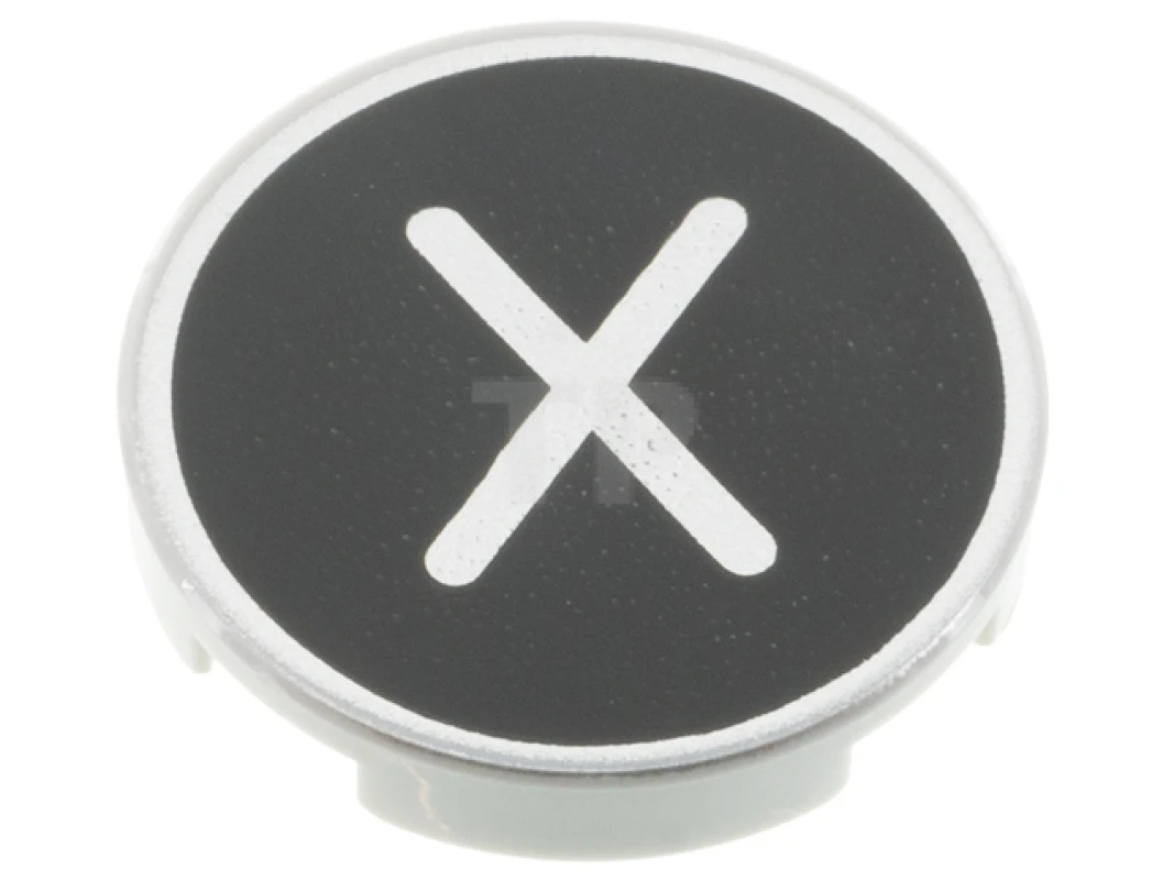 LEGO&reg; 6352996 - 14769pb445 - Tile 2 x 2 Round with Bottom O and Letter X Pattern